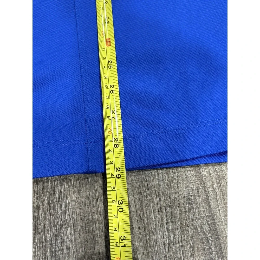 Nike Dri Fit Short Sleeve Mens Size XL Solid Blue Tour Performance Polo Shirt